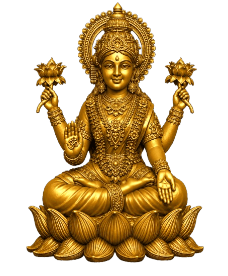 Lakshmi on Lotus · Om Palm