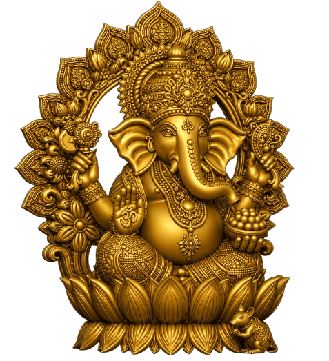 Ganesha with Floral Arch