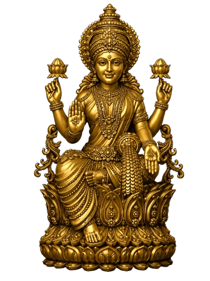 Mahalakshmi on Lotus Throne