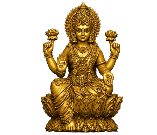 Lakshmi with Swastika Palm