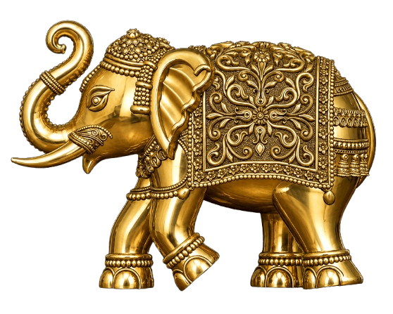 Elephant · Trunk Up, Diamond Saddle