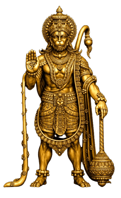 Standing Hanuman · Om and Tail