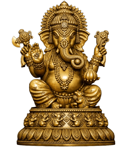 Ganesha · Large Round Pedestal