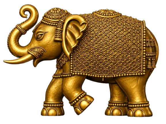 Elephant · Trunk Up, Lattice Saddle
